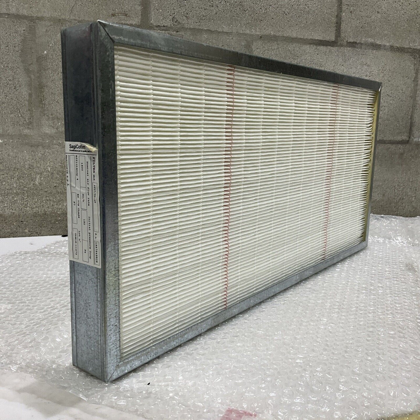 SAGICOFIM PFO7/55-48 INDUSTRIAL PLEATED HEPA FILTER 24 X 1 2 X 2 1500 MC/H C2H