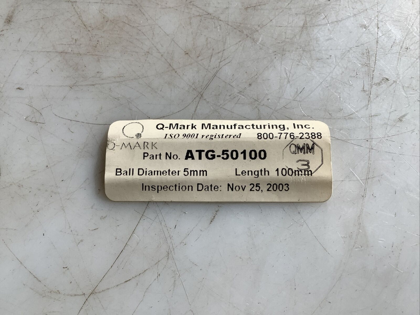 Q-MARK ATG-50100 PROBE 5MM BALL DIA 100M LENGTH HHH - LOT OF 2