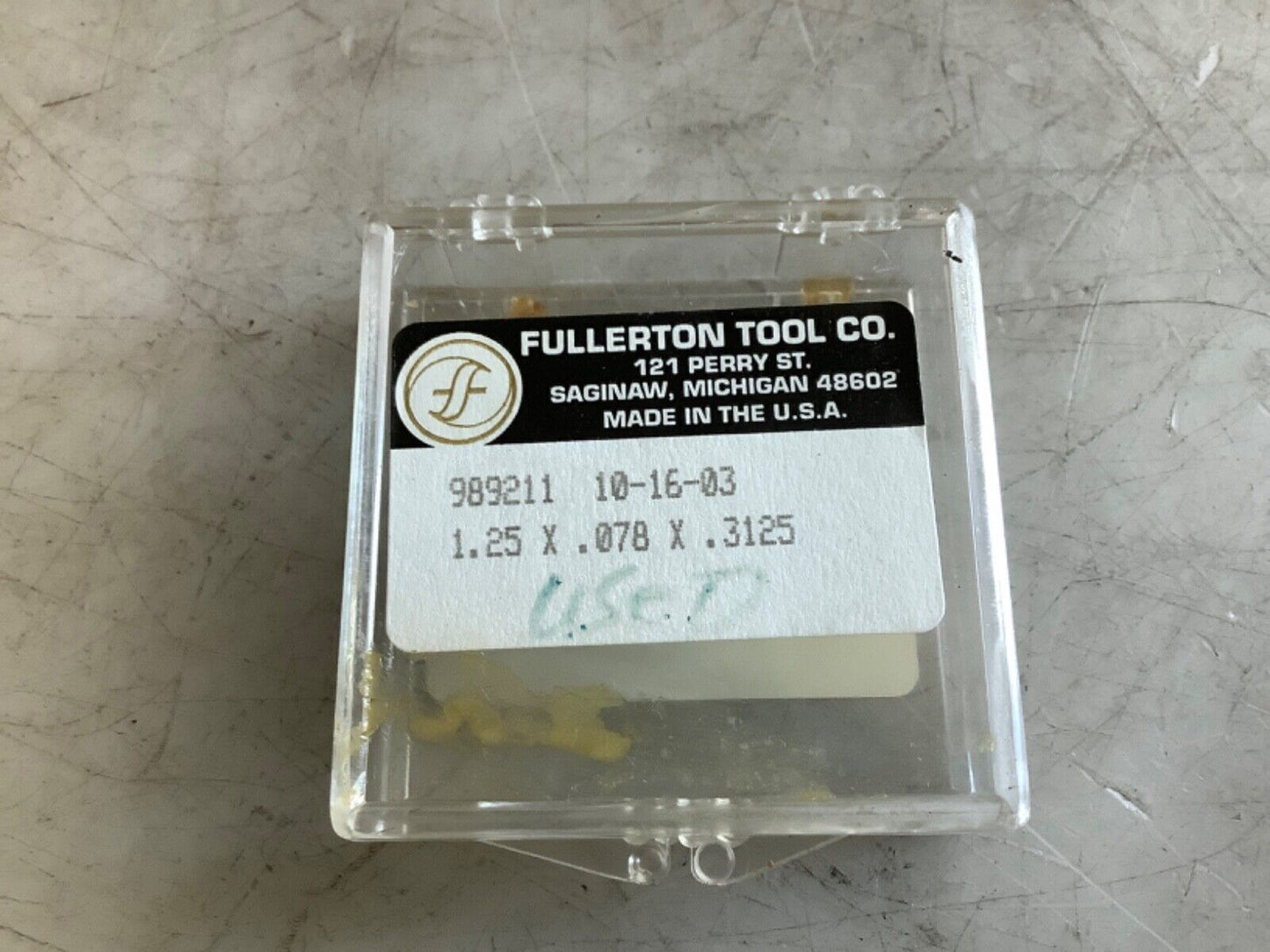 FULLERTON TOOL 989211 CARBIDE SAW BLADE 1.25IN X 0.078IN X 0.3125IN 333