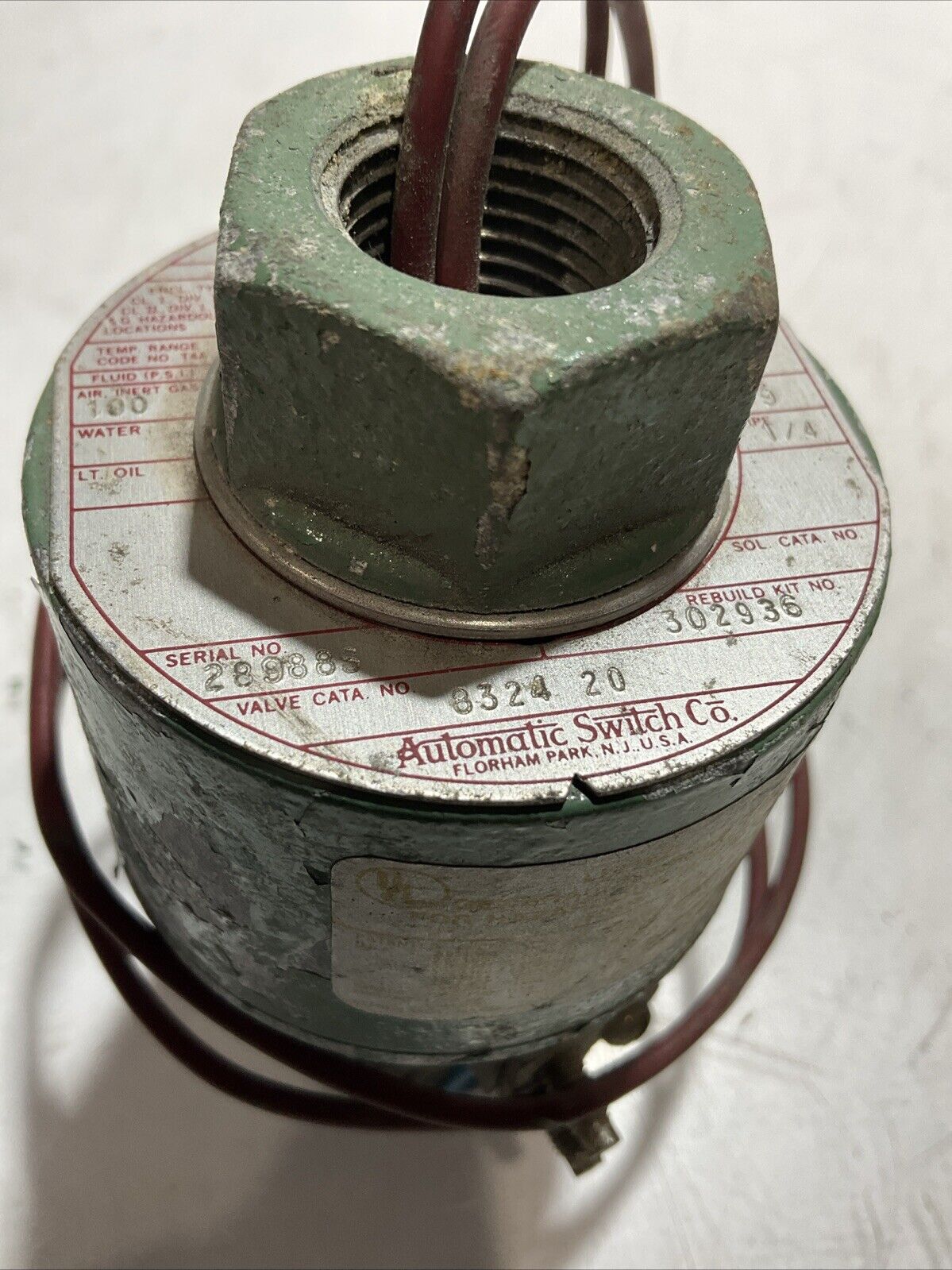 ASCO  8324-20  SOLENOID VALVE  120/60V  9W PIPE 1/4  U3S