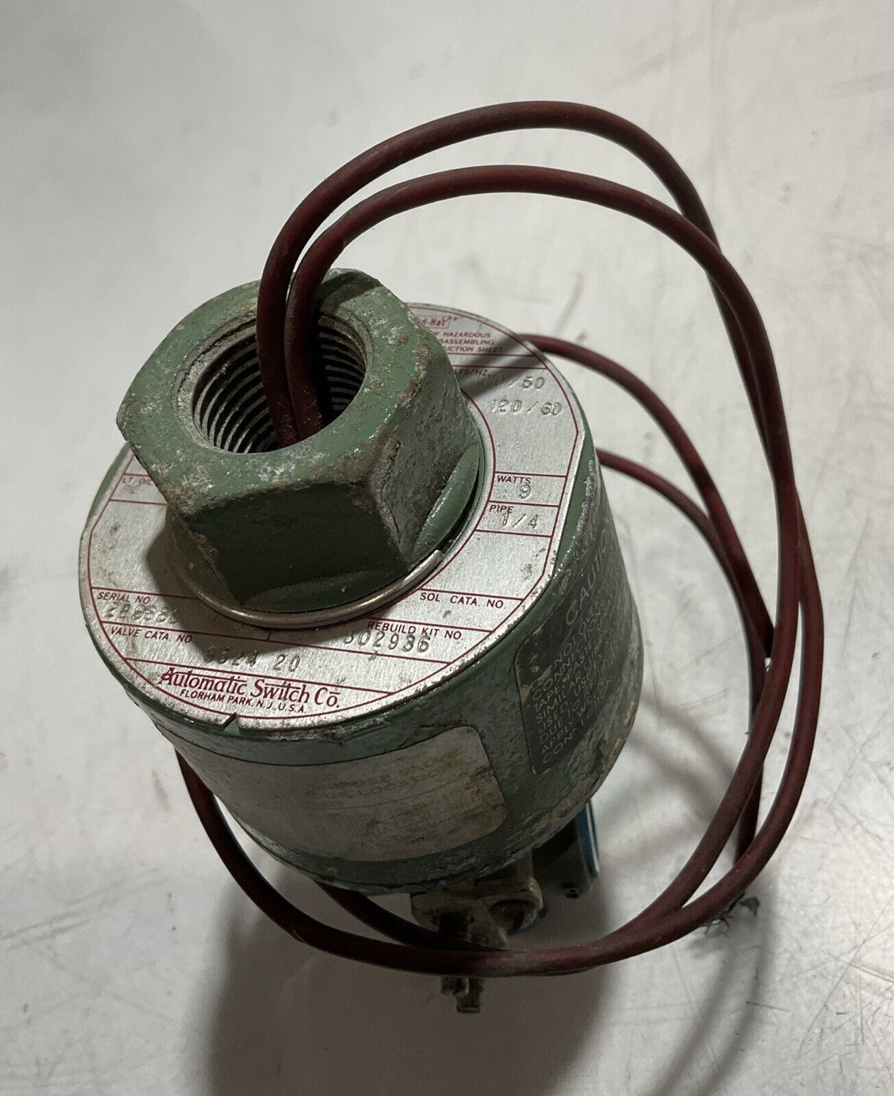 ASCO  8324-20  SOLENOID VALVE  120/60V  9W PIPE 1/4  U3S