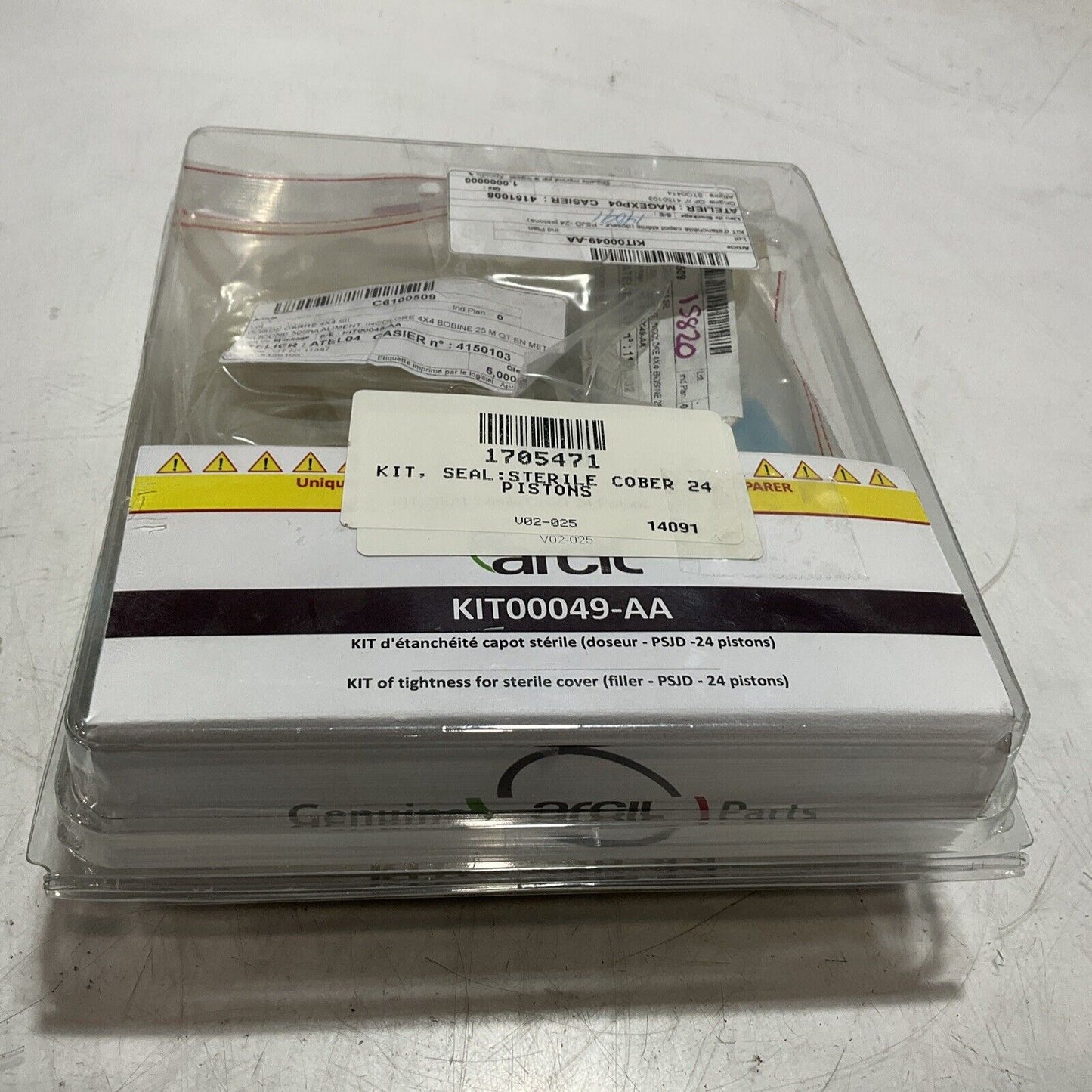 ARCIL KIT00049-AA KIT OF TIGHTNESS FOR STERILE COVER FILLER  PSJD-24 PISTONS C2H
