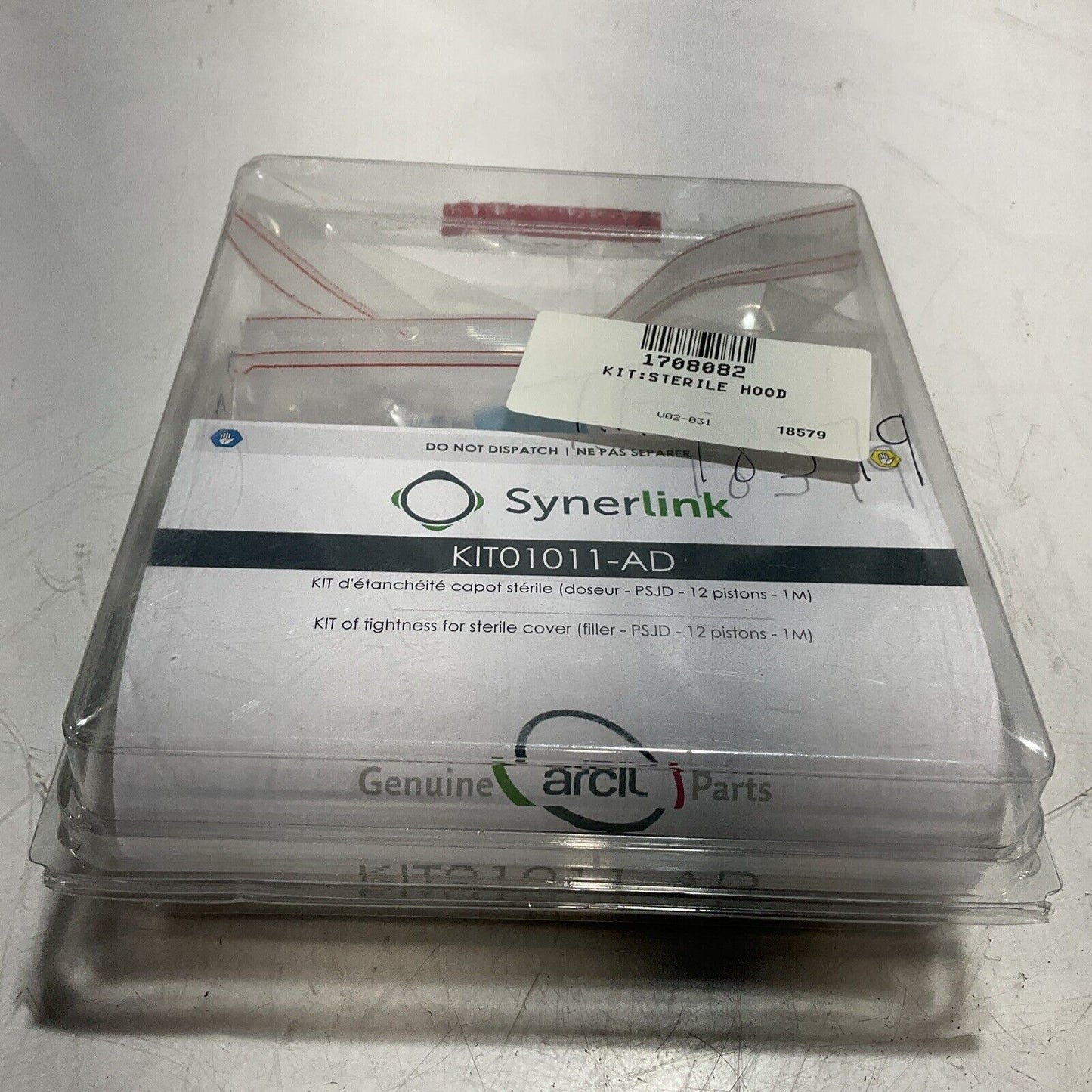 SYNERLINK  KIT01011-AD KIT OF TIGHTNESS FOR STERILE PSJD-12PISTONS  LOT OF 4 C2H