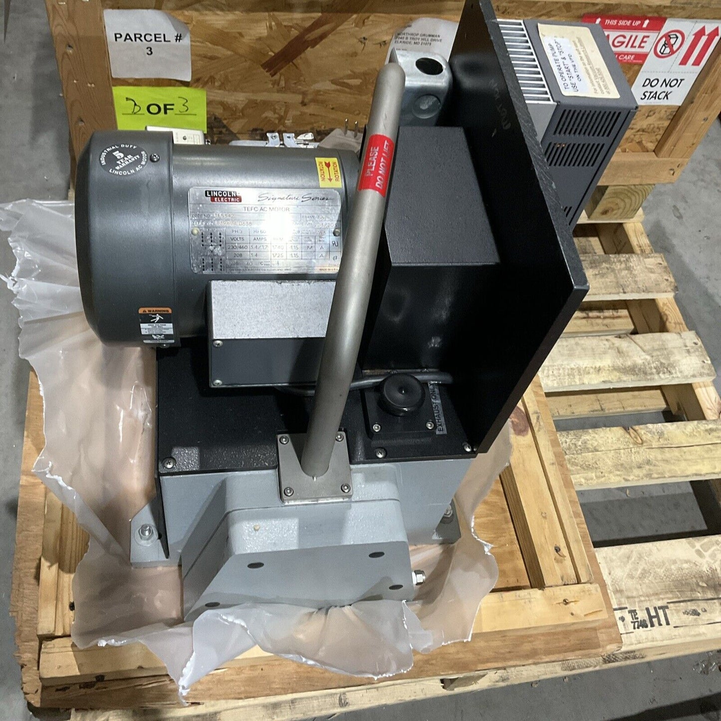 LINCOLN M1215B TF5342 VRC VACUUM PUMP SOFT START SPEED CONTROL RECIPROCATING U3S