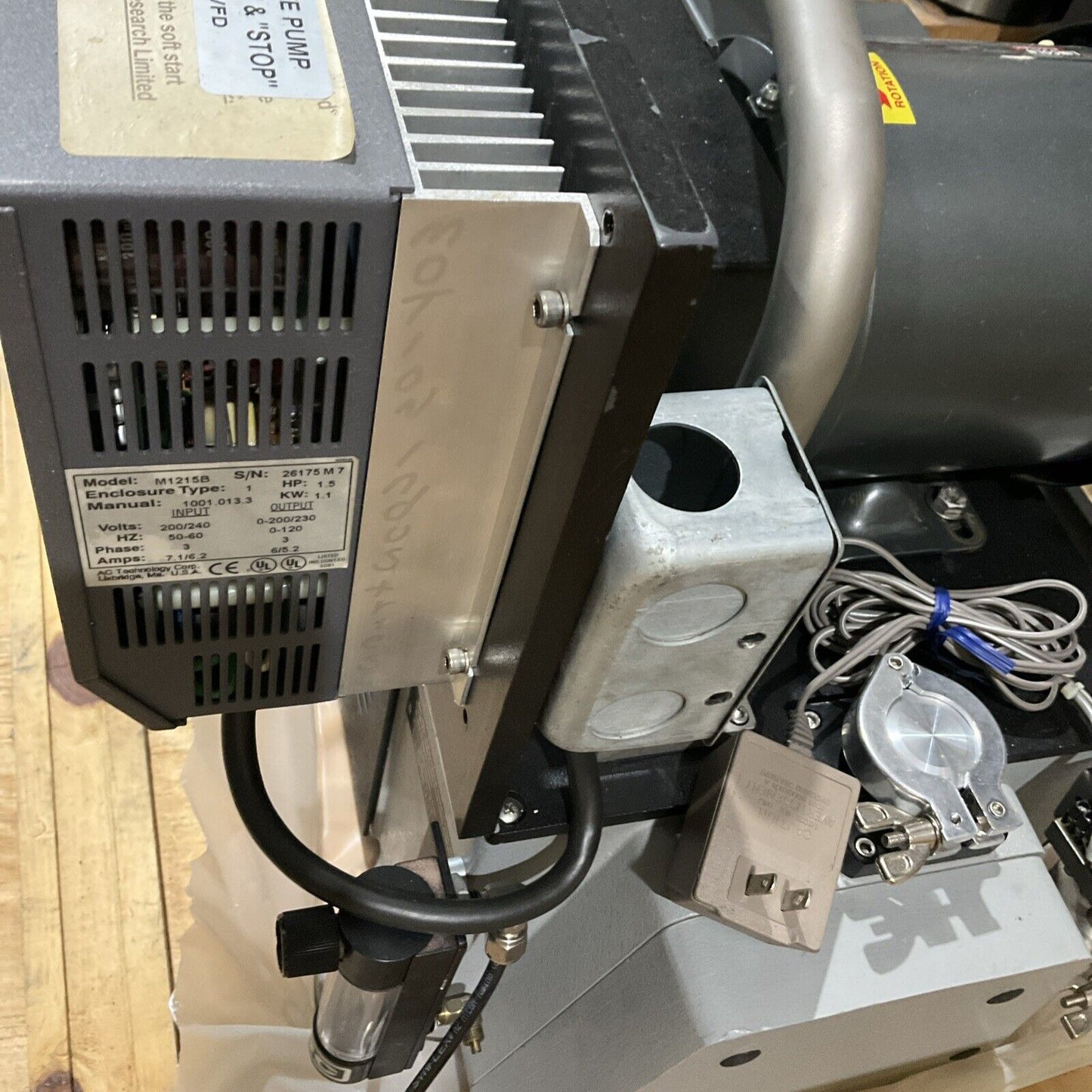 LINCOLN M1215B TF5342 VRC VACUUM PUMP SOFT START SPEED CONTROL RECIPROCATING U3S