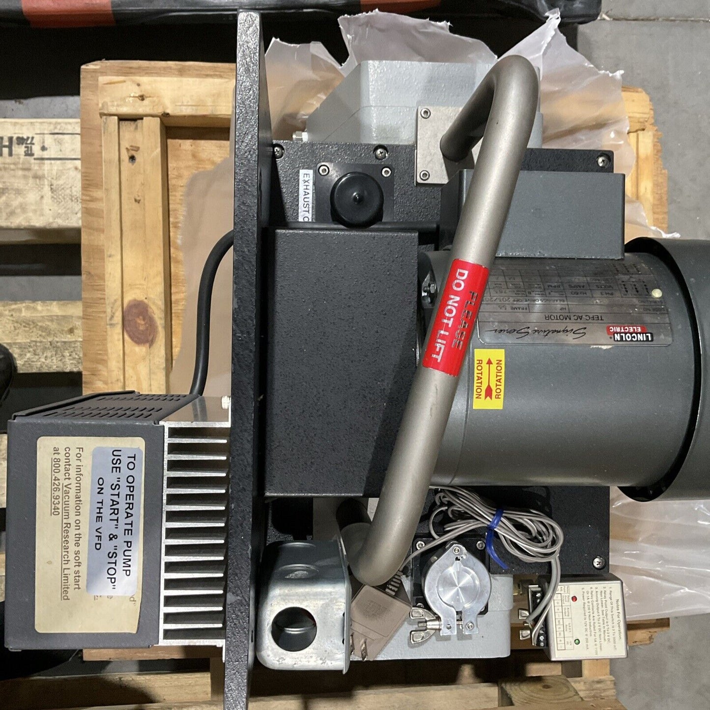 LINCOLN M1215B TF5342 VRC VACUUM PUMP SOFT START SPEED CONTROL RECIPROCATING U3S