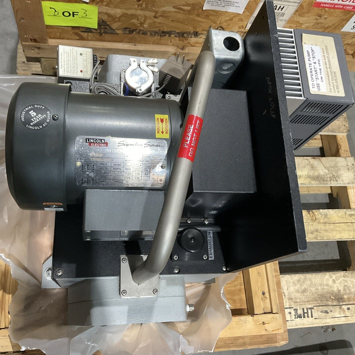 LINCOLN M1215B TF5342 VRC VACUUM PUMP SOFT START SPEED CONTROL RECIPROCATING U3S