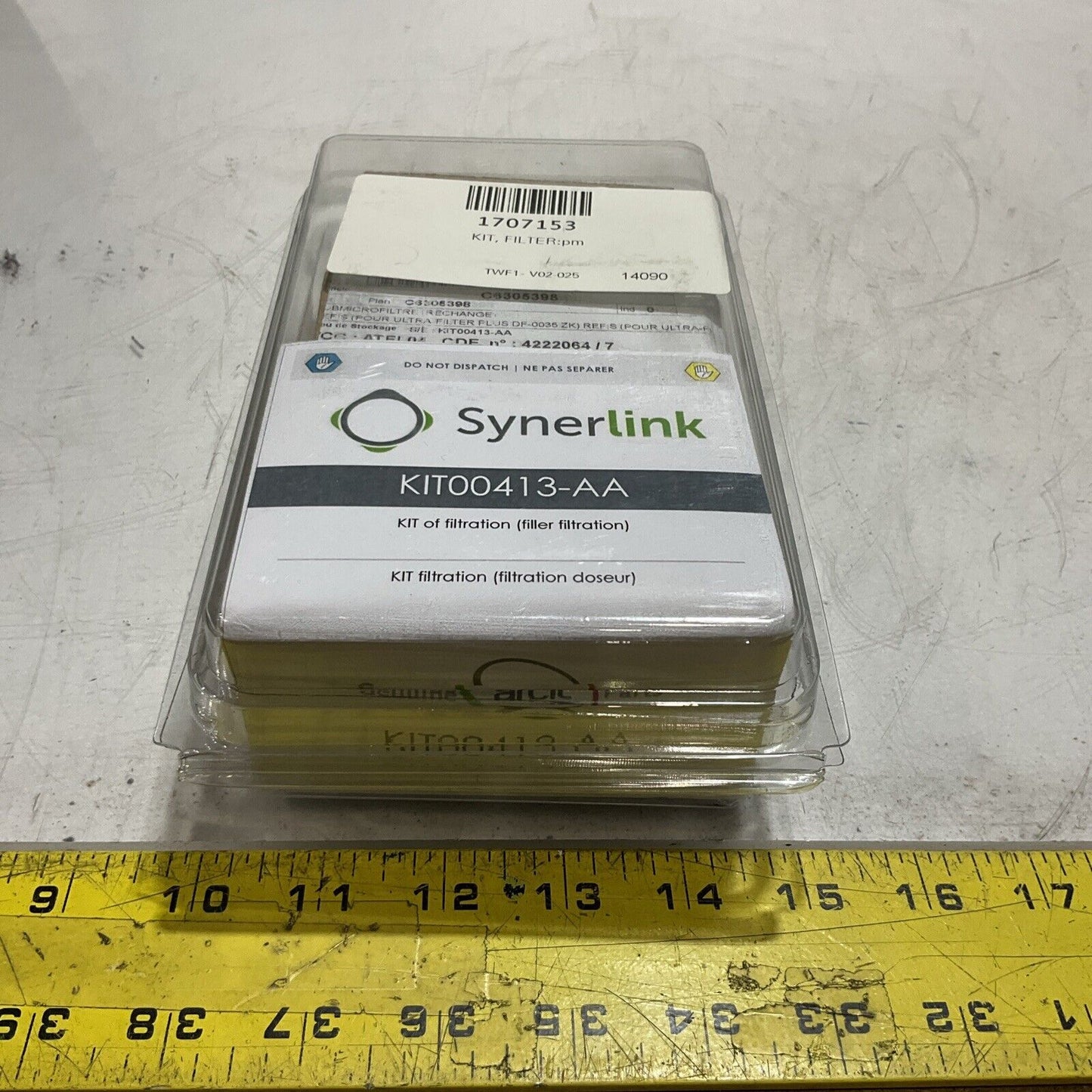 SYNERLINK  KIT00413-AA KIT OF FILTRATION FILLER FILTRATION LOT OF 3 C2H