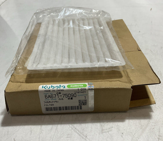 KUBOTA  6A671-75090  CABIN A/C 1 FILTER K6U