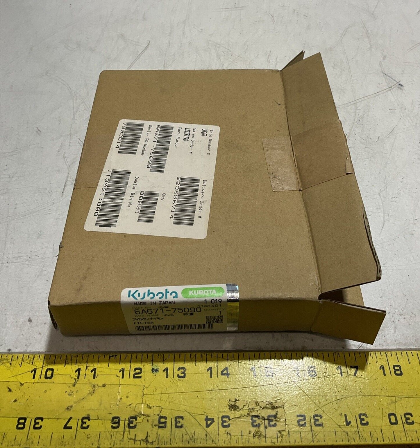 KUBOTA  6A671-75090  CABIN A/C 1 FILTER K6U