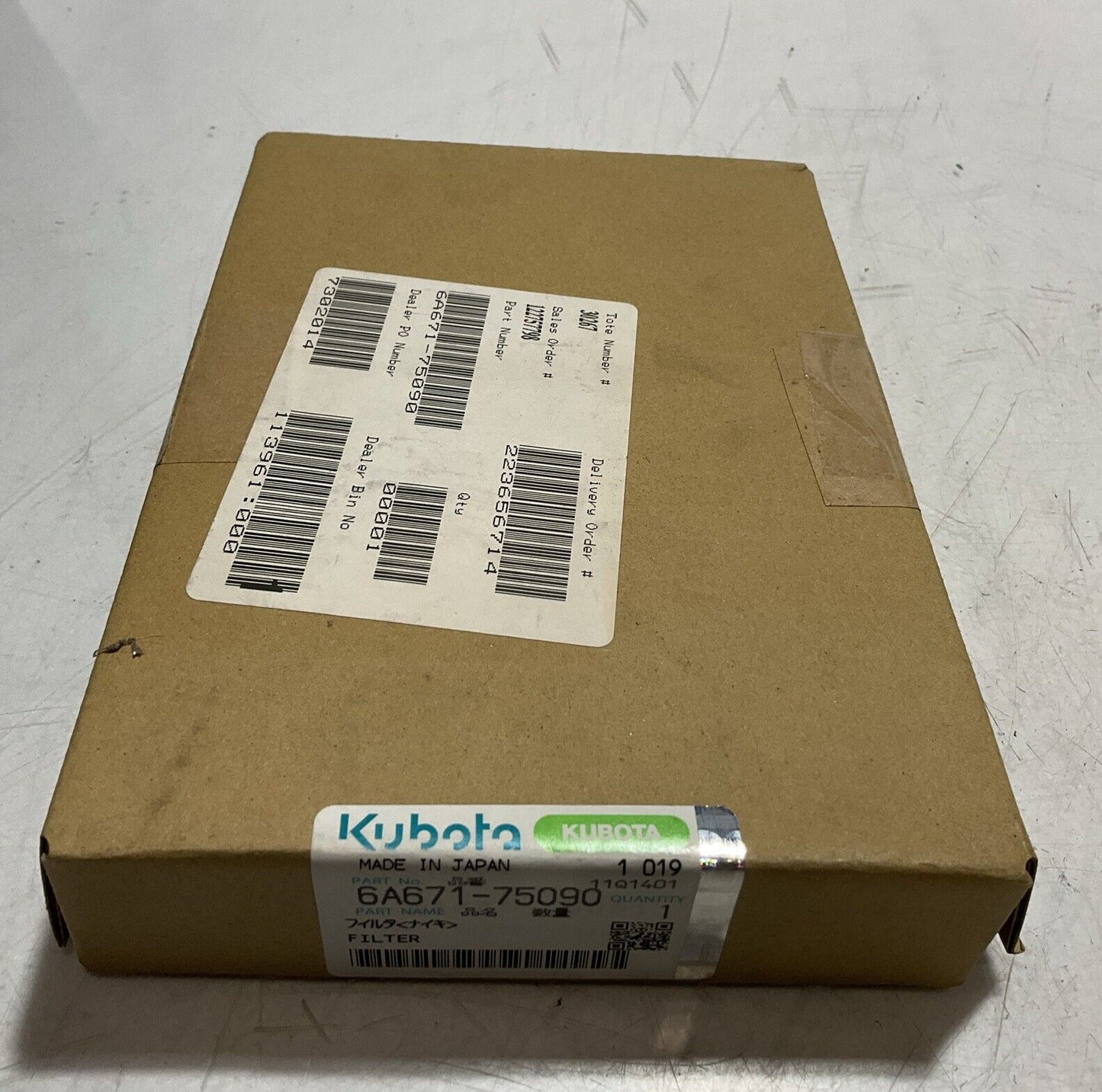 KUBOTA  6A671-75090  CABIN A/C 1 FILTER K6U