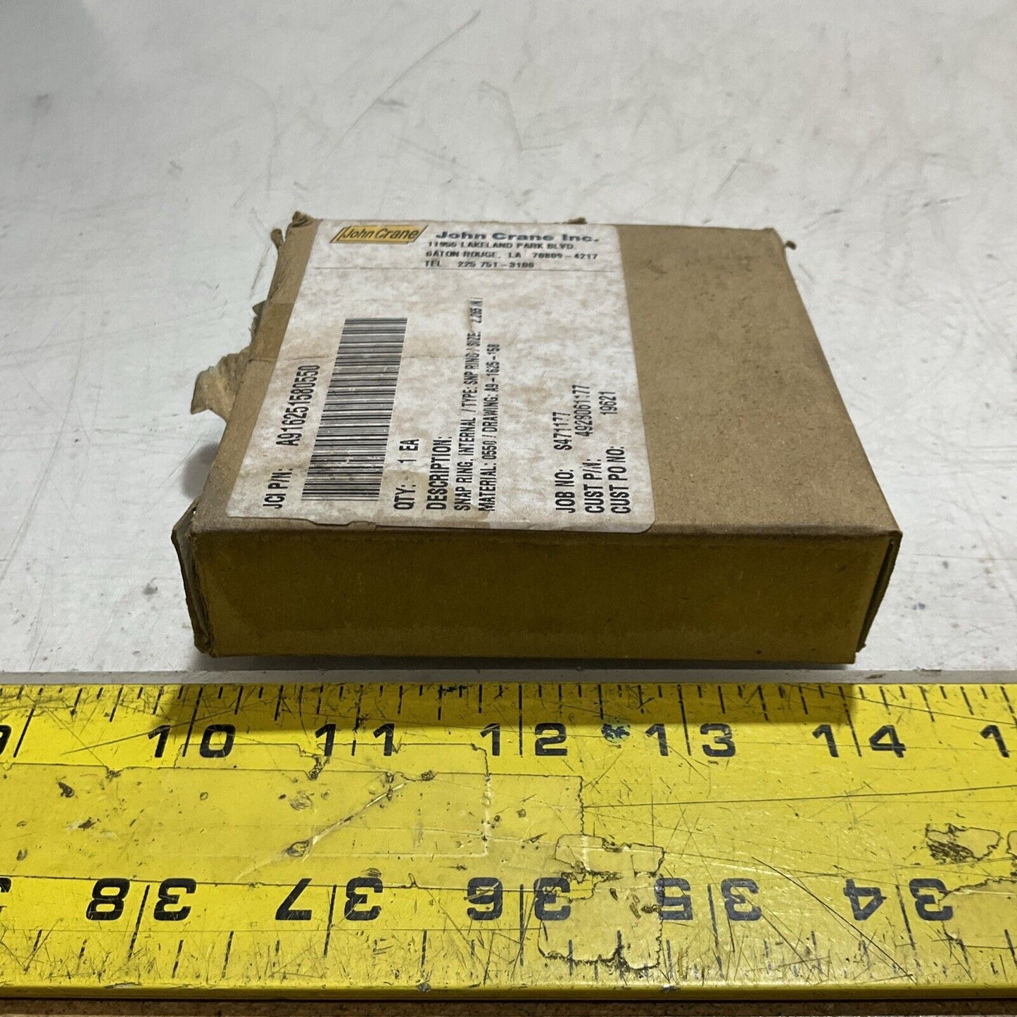 JOHNCRANE A916251580550 SNAP RING INTERNAL SIZE 2.265IN MATERIAL 4928061177 U3S