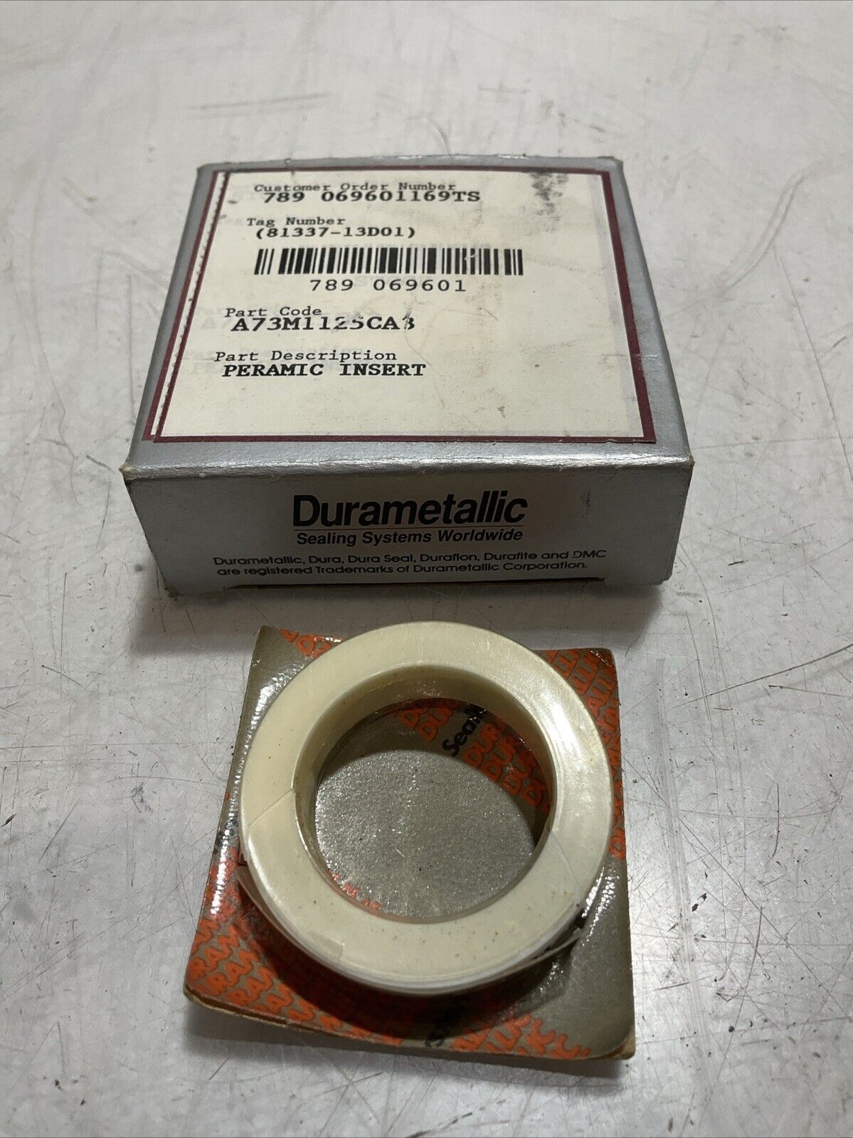 DURAMETALLIC  A73M1125CA3  PERAMIC INSERT LOT OF 4 U3S
