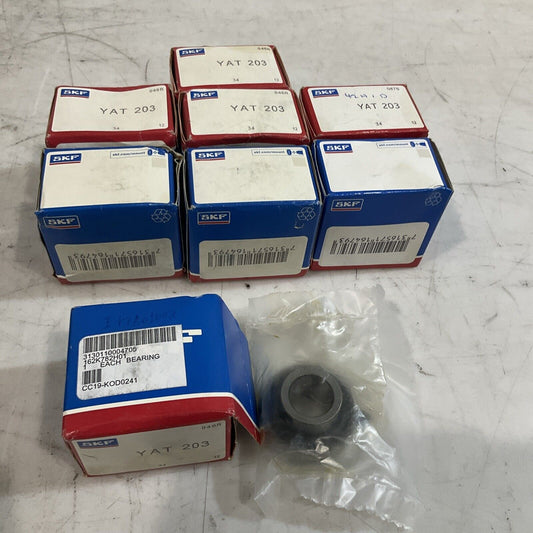 SKF YAT203  SELF  LUBE  BEARING INSERTS  LOT OF  8 U3S