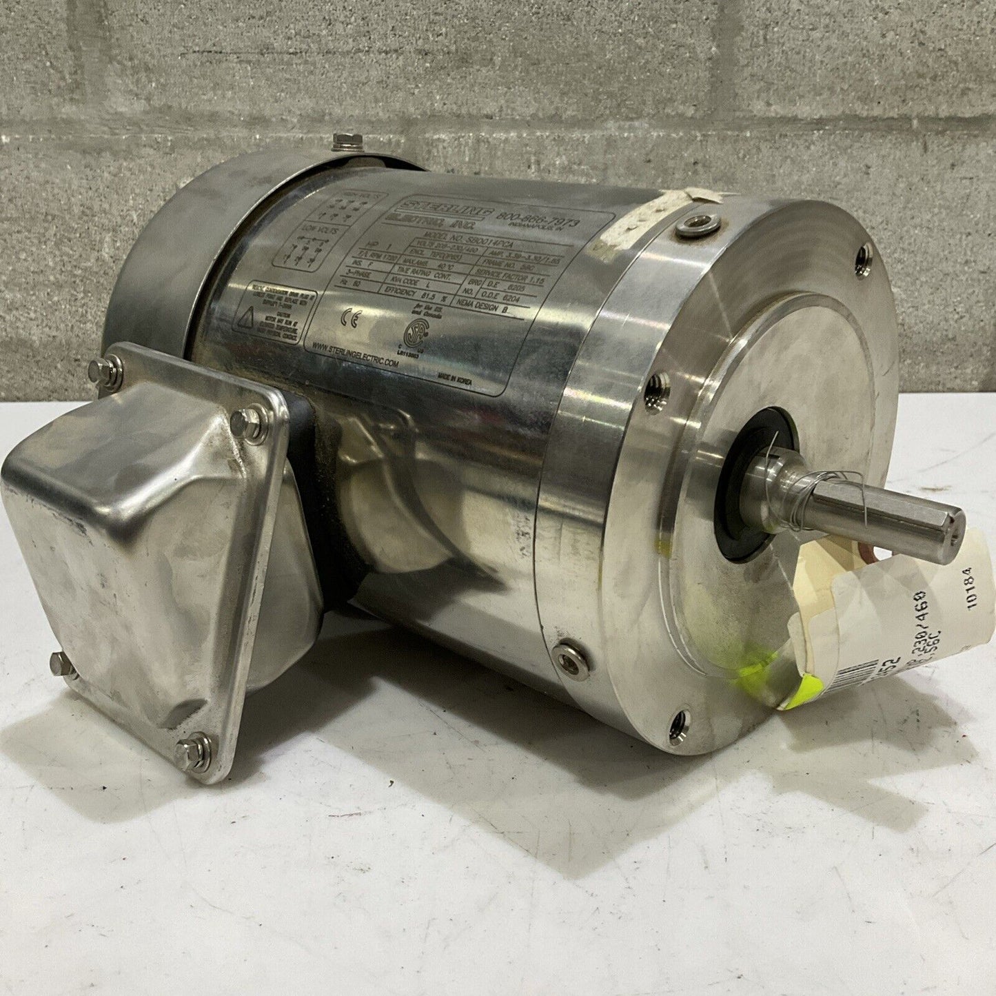 STERLING ELECTRIC SB0014PCA MOTOR 230/460V 1720RPM 3P 60HZ 1HP C2H