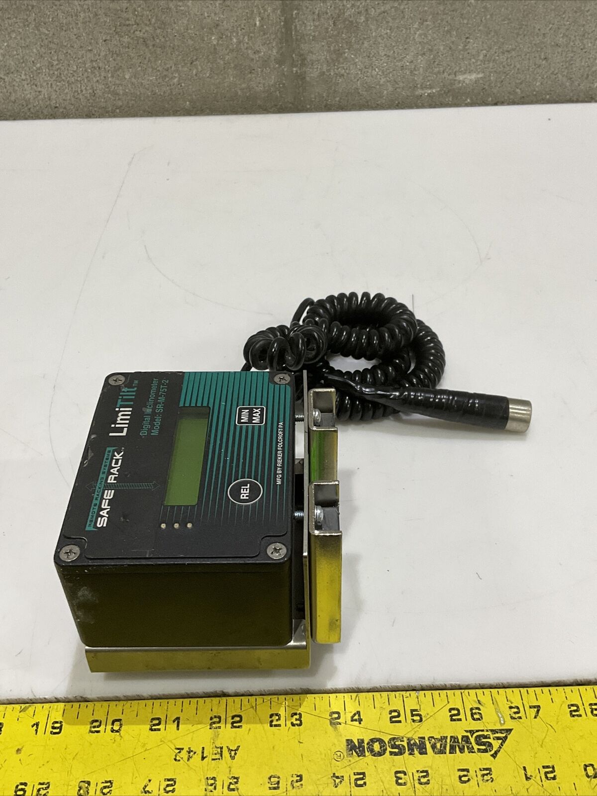 LIMITILT SR-M-75T-2 DIGTAL INCLINOMETER W TILT SWITCH SHORTING PLUG SRM75TSP 476