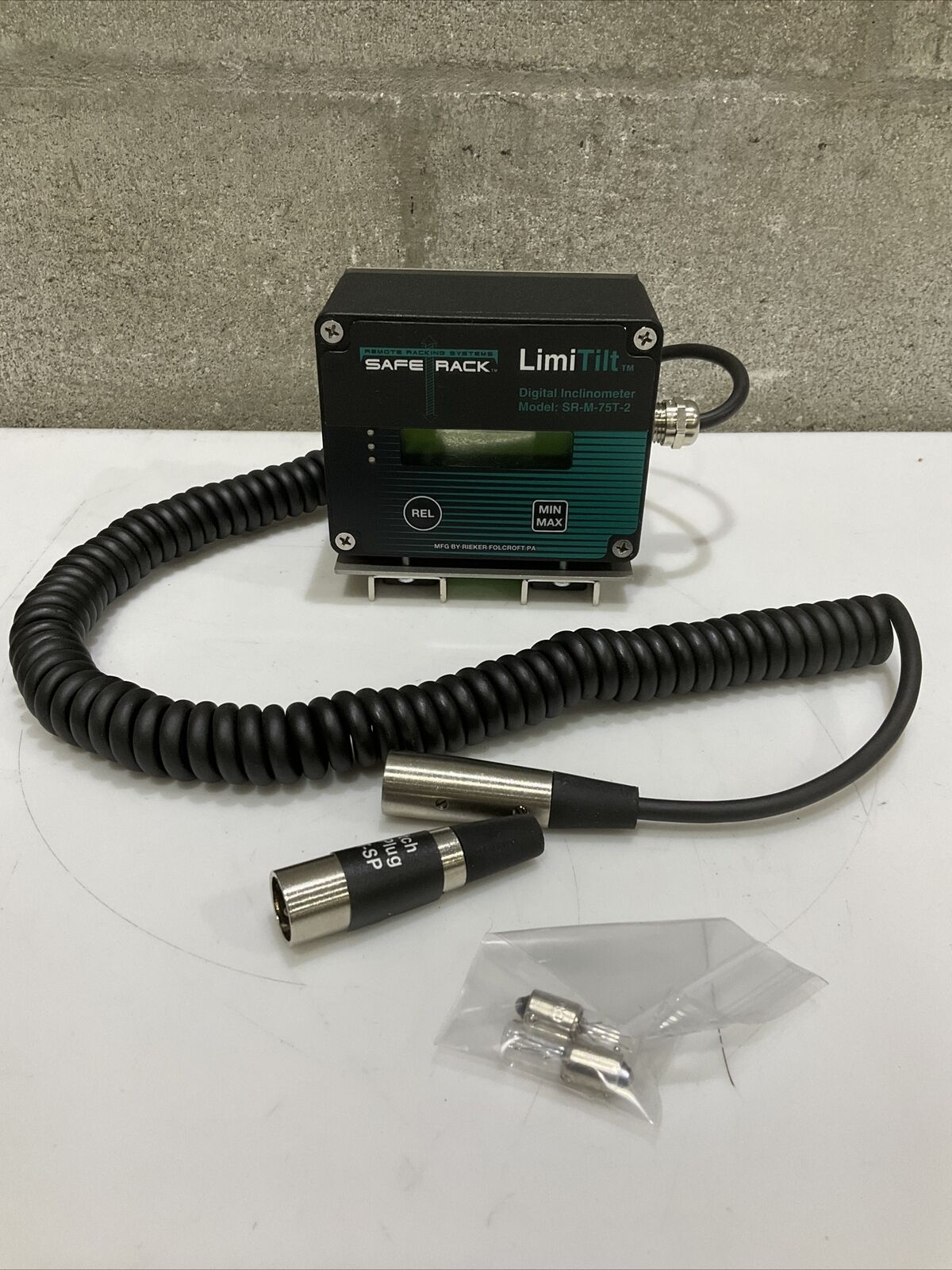 LIMITILT SR-M-75T-2 DIGTAL INCLINOMETER W TILT SWITCH SHORTING PLUG SRM75TSP 476