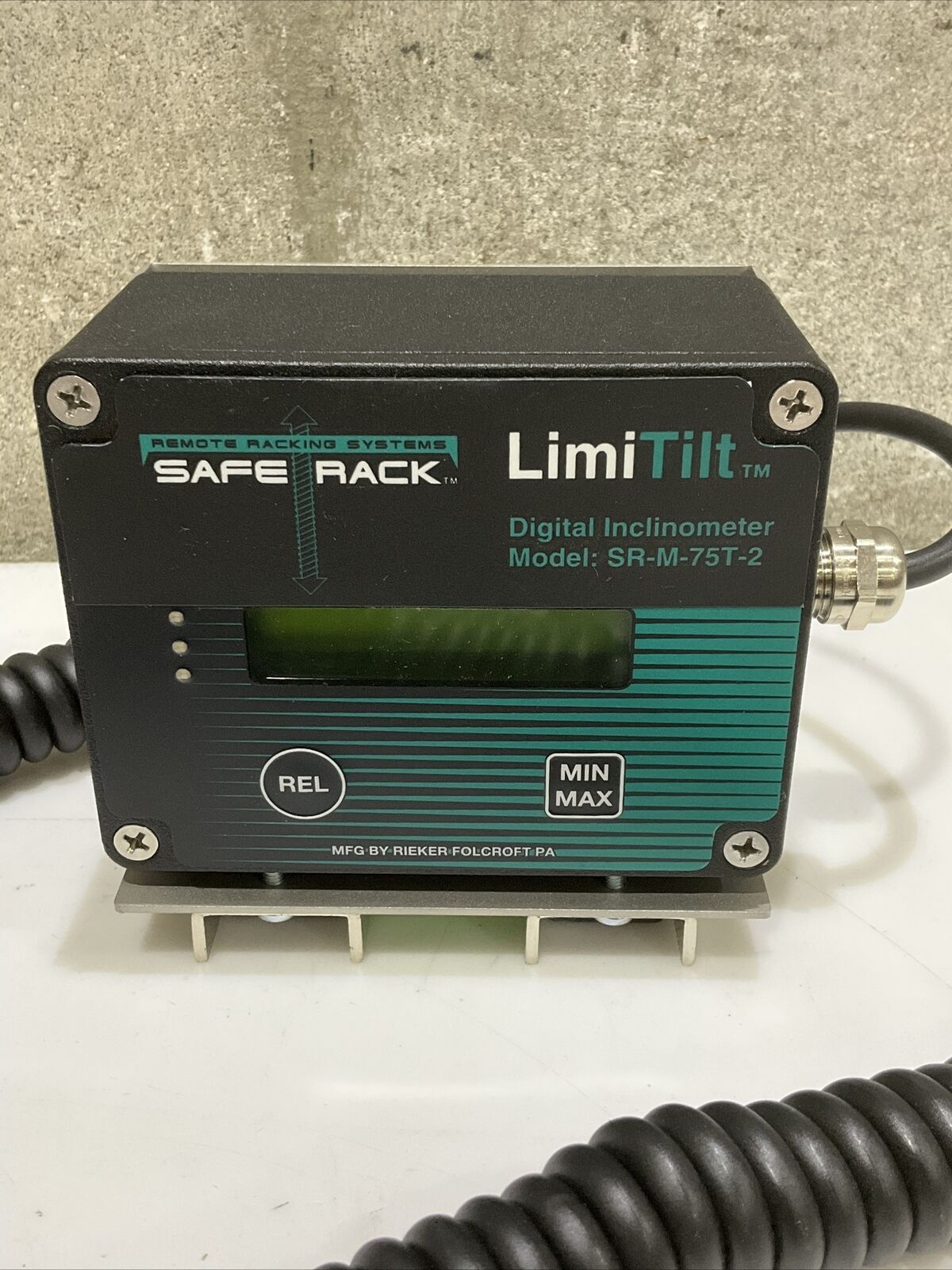 LIMITILT SR-M-75T-2 DIGTAL INCLINOMETER W TILT SWITCH SHORTING PLUG SRM75TSP 476