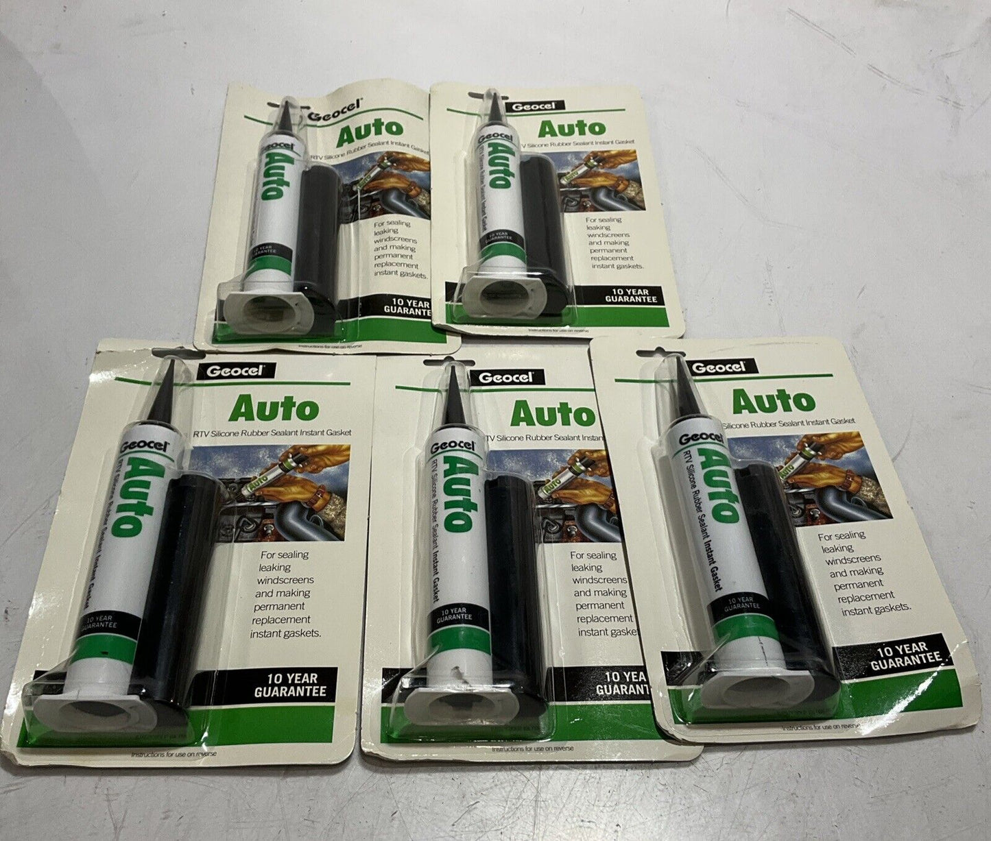 GEOCEL  1111455422 RTV SILICONE  RUBBER SEALANT  INSTANT GASKET  LOT OF 5 C2H