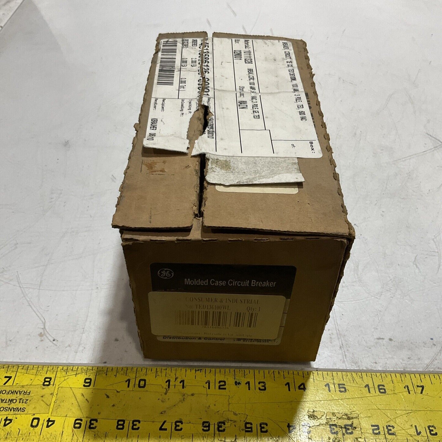GE  TED136100WL 100A MOLDED  INDUSTRIAL CIRCUIT BREAKER  U3S