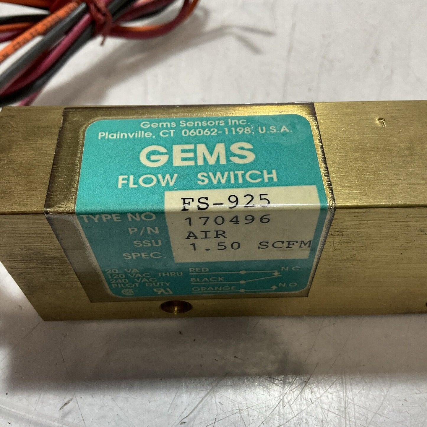 GEMS  FS-925-170496  SENSOR , SWITCHES AND FLOW SUPPLY  U3S