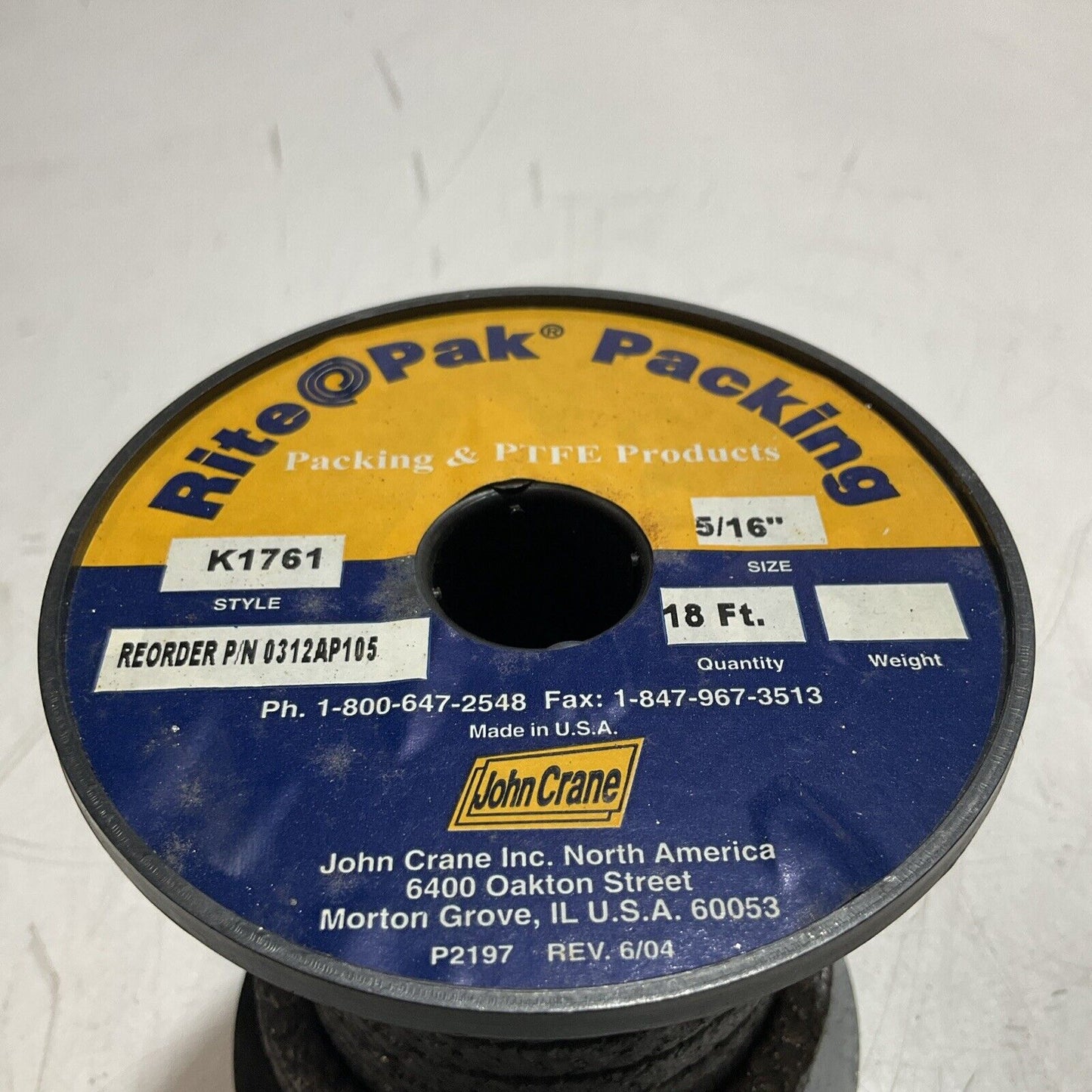 JOHNCRANE  K1761 MECHANICAL PACKAGING 5/16 18FT U3S