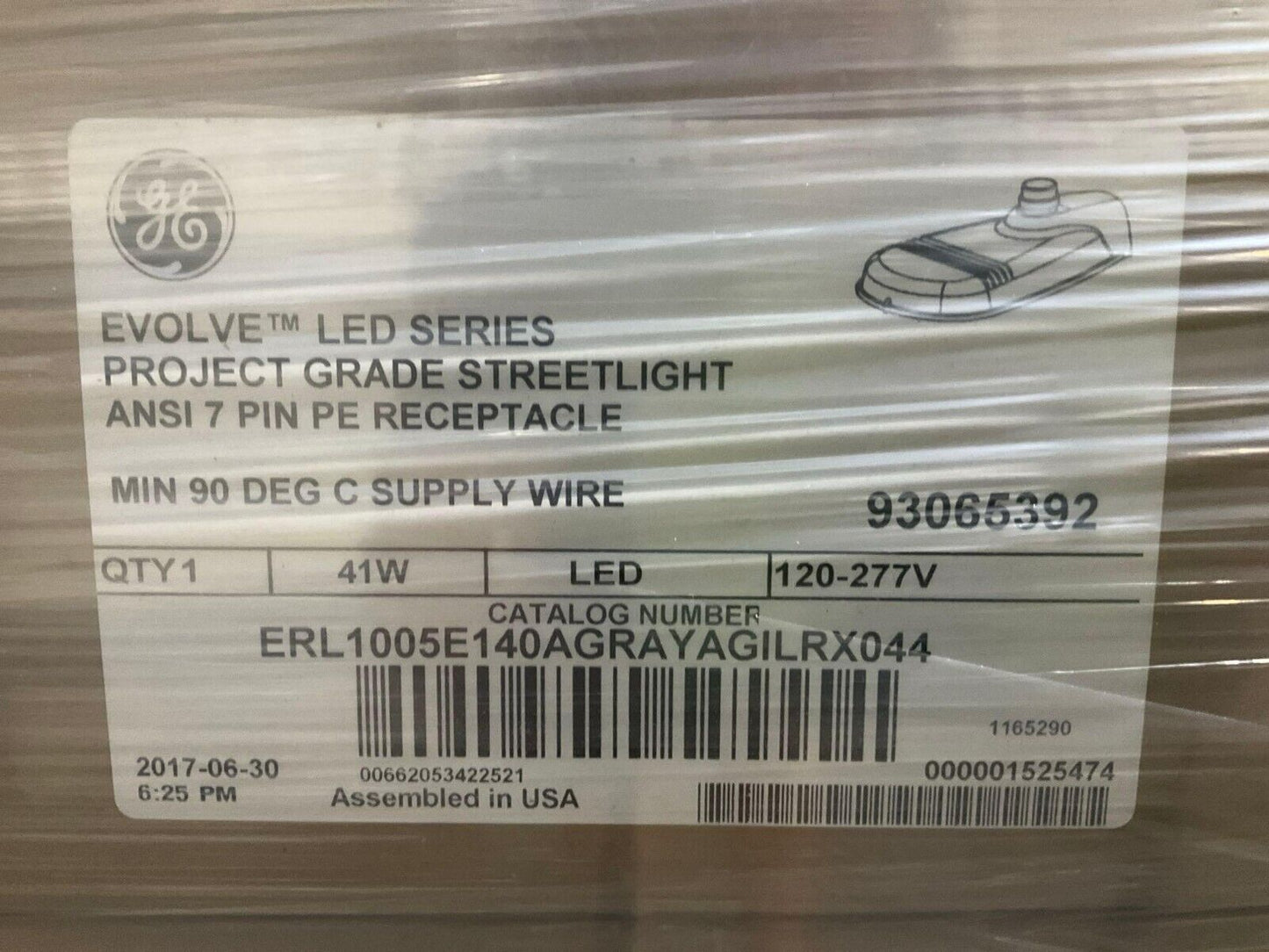 EVOLVE 93065392 LED SERIES PROJECT GRADE STREETLIGHT ANSI 7 PIN PE RECEPTACLE