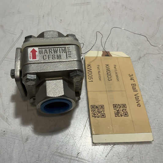MARWIN CF8M 3/4" BALL VALVE  E3G