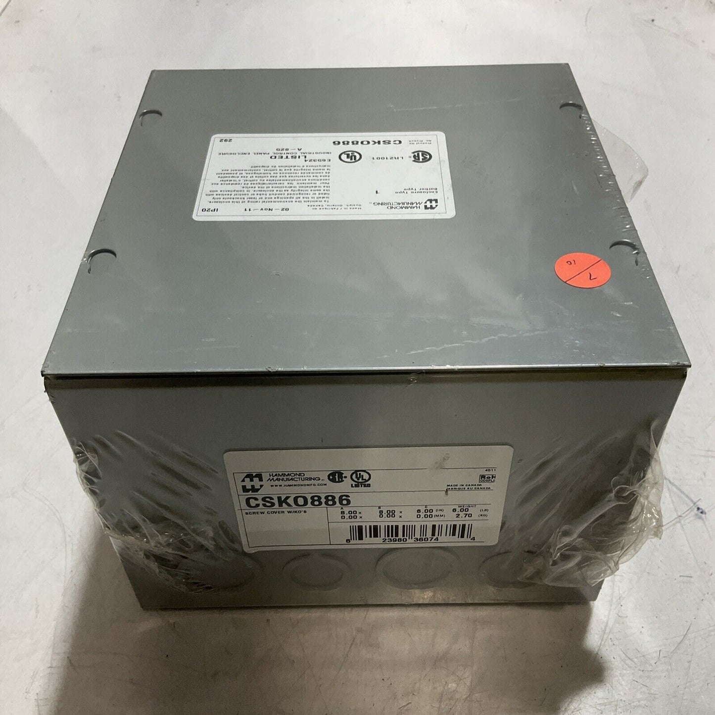 HAMMOND CSK0886  ENCLOSURE TYPE 1 U3S