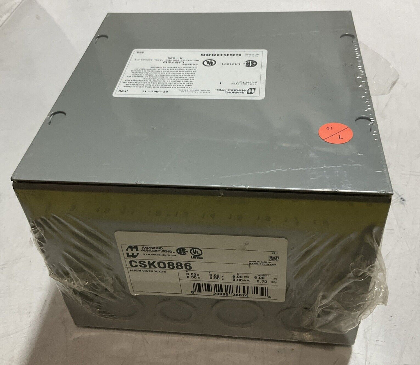 HAMMOND CSK0886  ENCLOSURE TYPE 1 U3S