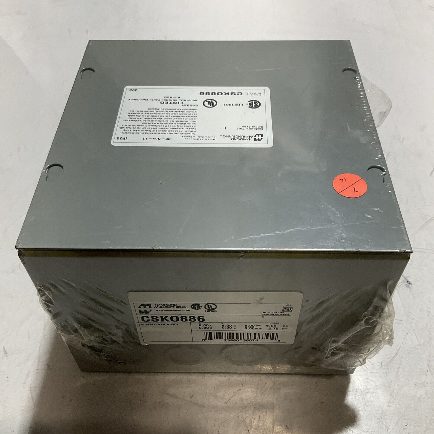 HAMMOND CSK0886  ENCLOSURE TYPE 1 U3S