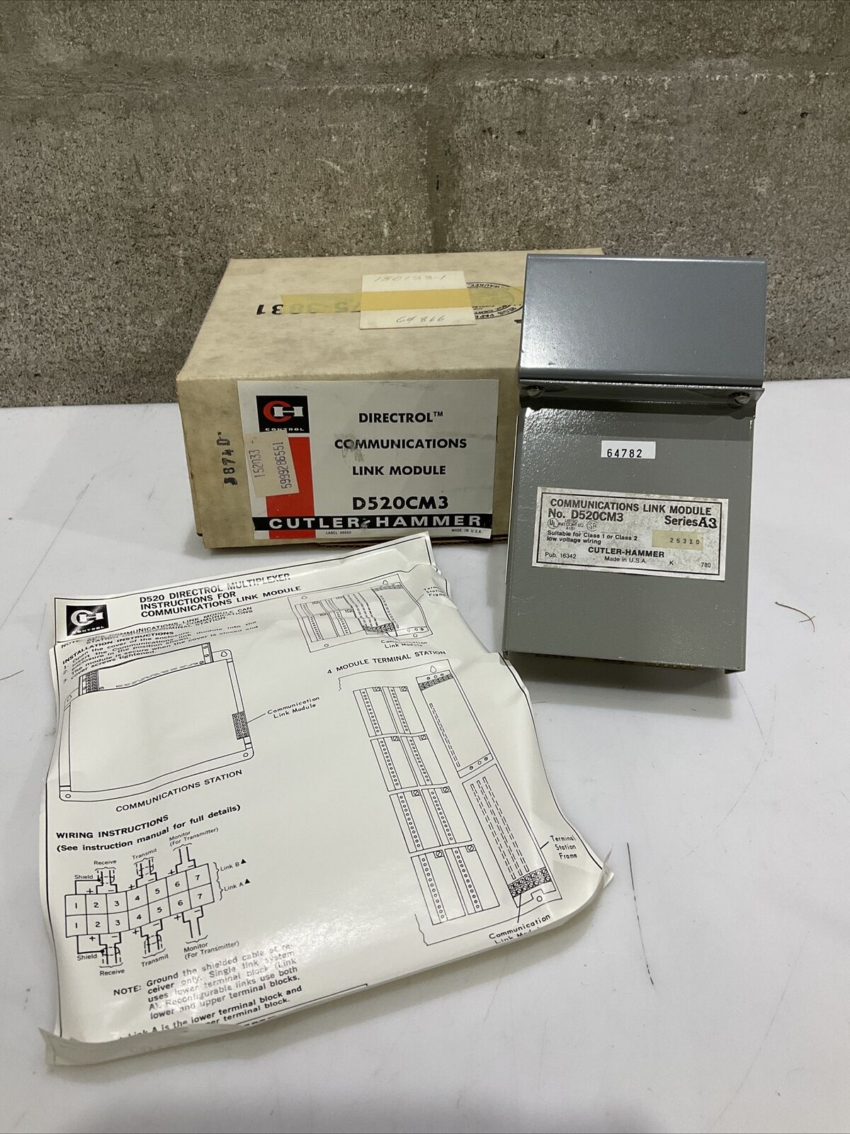 CULTER-HAMMER D520CM3 DIRECTROL MULTIPLEXER COMMUNICATIONS LINK MODULE A3 373