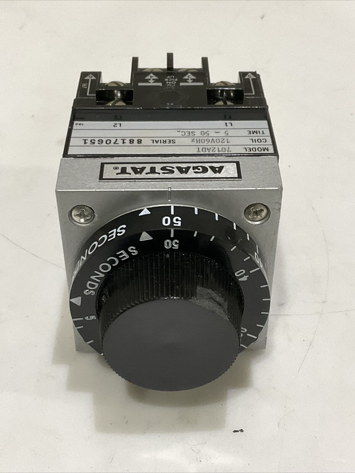 AGASTAT 7012ADT TIMING RELAY 120V 60 HZ 5-50 SEC  476
