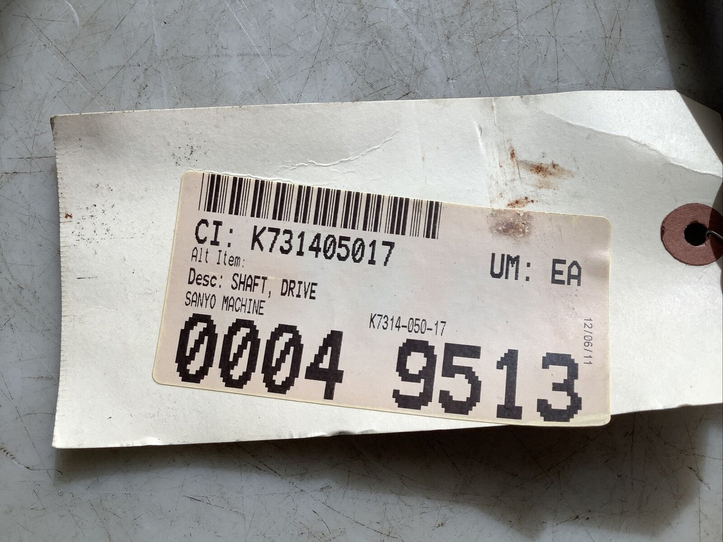 SANYO K7314-050-17 DRIVE SHAFT HHH