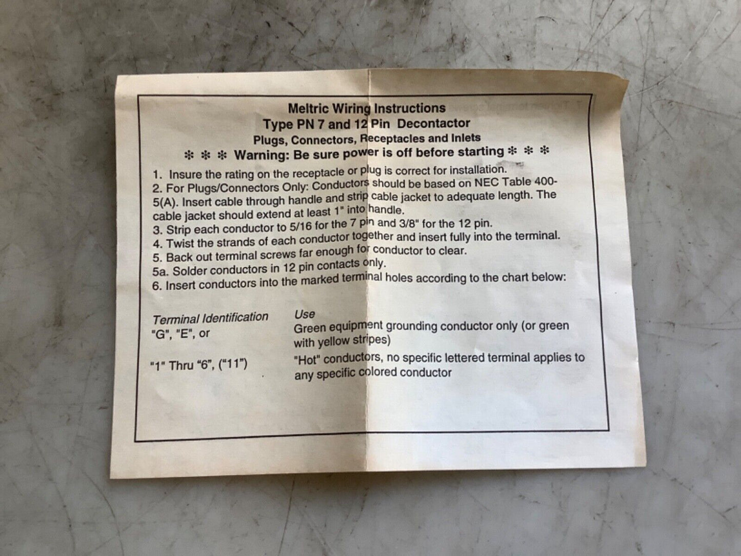 MELTRIC 09-01041-H34 PN7 PLUG 444