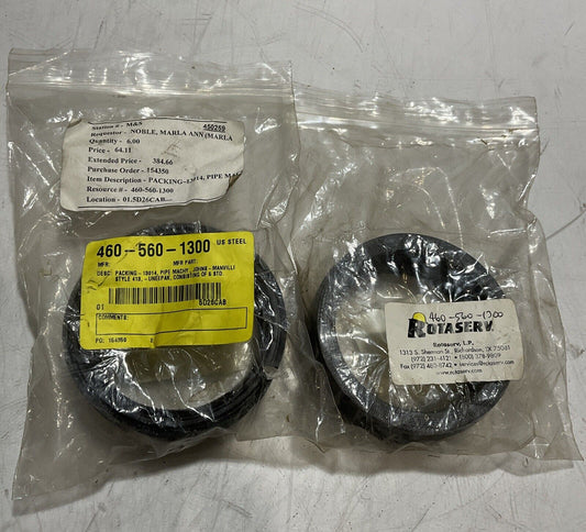 ROTASERV  5D26CAB 460-560-1300 PACKING 13014 STYLE 413 PIPE LOT OF  2 U3S