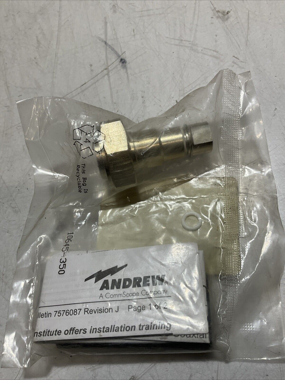 ANDREW  COMMSCOPE L2TDM-PL  7/16 DIN STRAIGHT MALE POSITIVE LOCK  U3S
