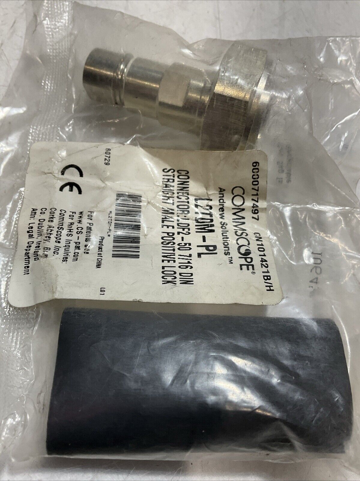 ANDREW  COMMSCOPE L2TDM-PL  7/16 DIN STRAIGHT MALE POSITIVE LOCK  U3S