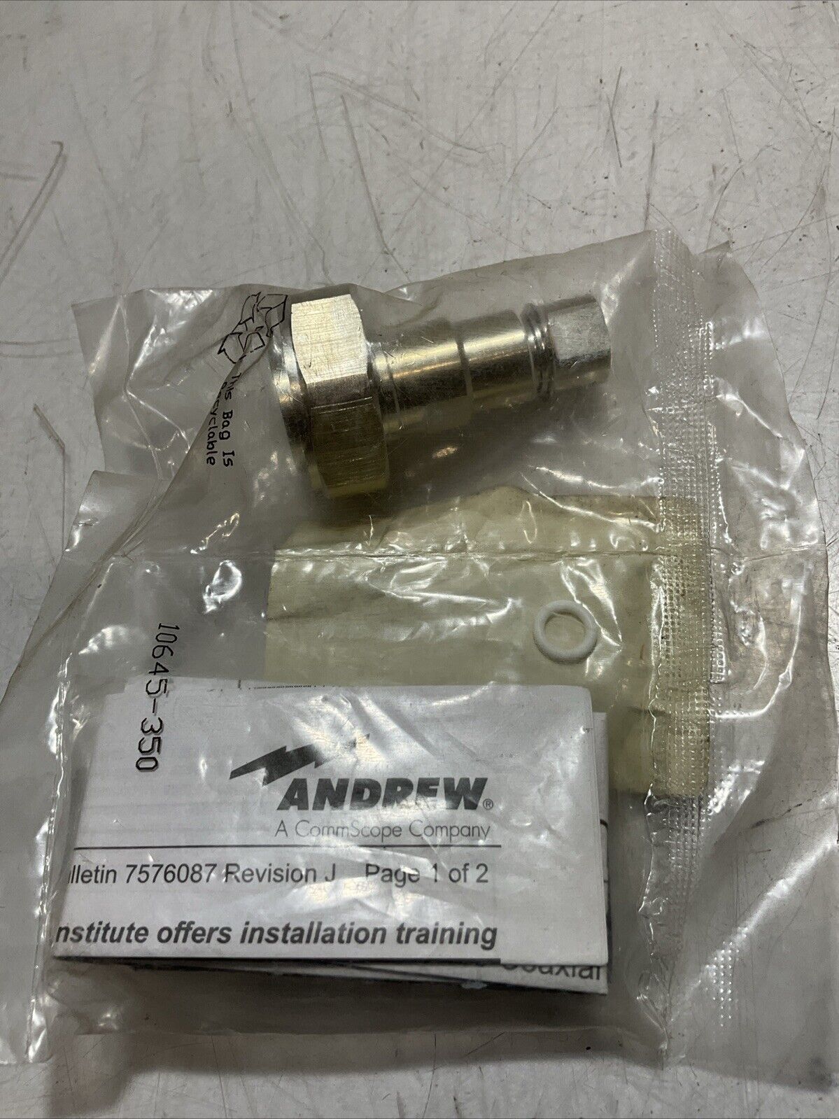 ANDREW  COMMSCOPE L2TDM-PL  7/16 DIN STRAIGHT MALE POSITIVE LOCK  U3S