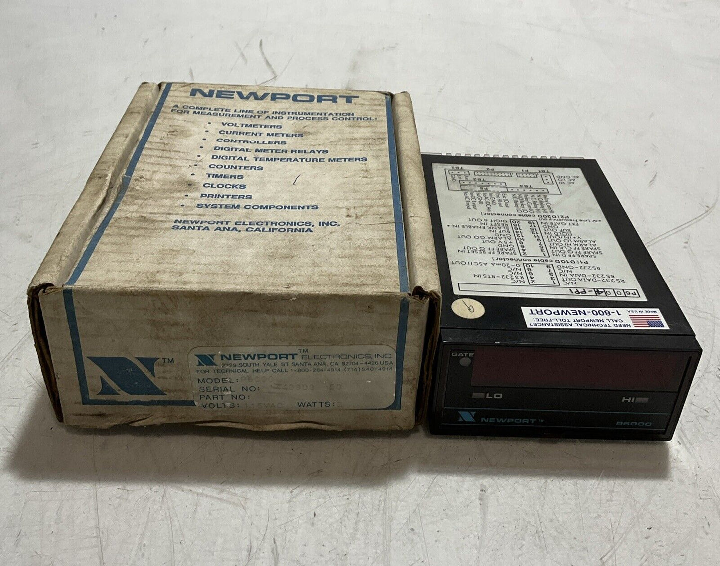 NEWPORT  P6000 PROCESS  PANEL METER  COUNTER TIMER  U3S