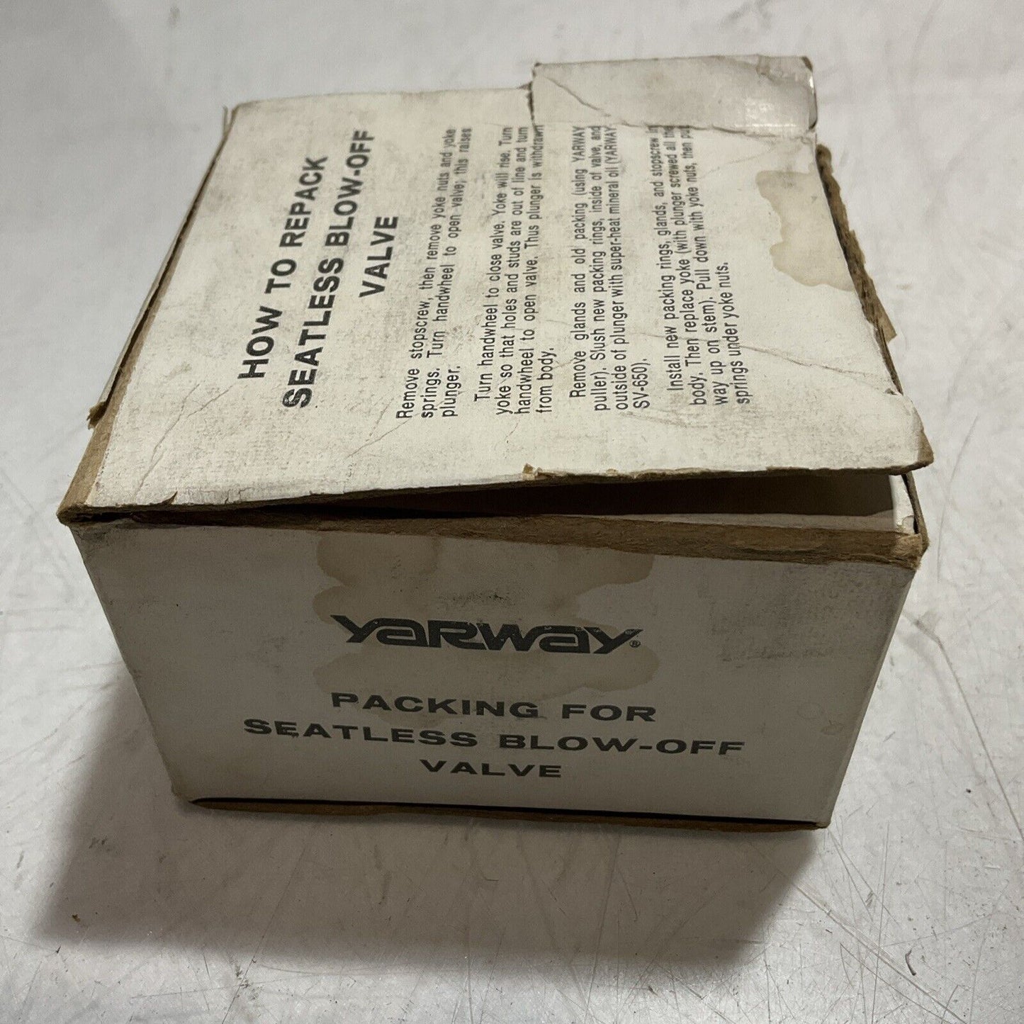 YARWAY  945661-18 PACKING 2”C STEEL  SEATLESS BLOW-OFF VALVE  U3S