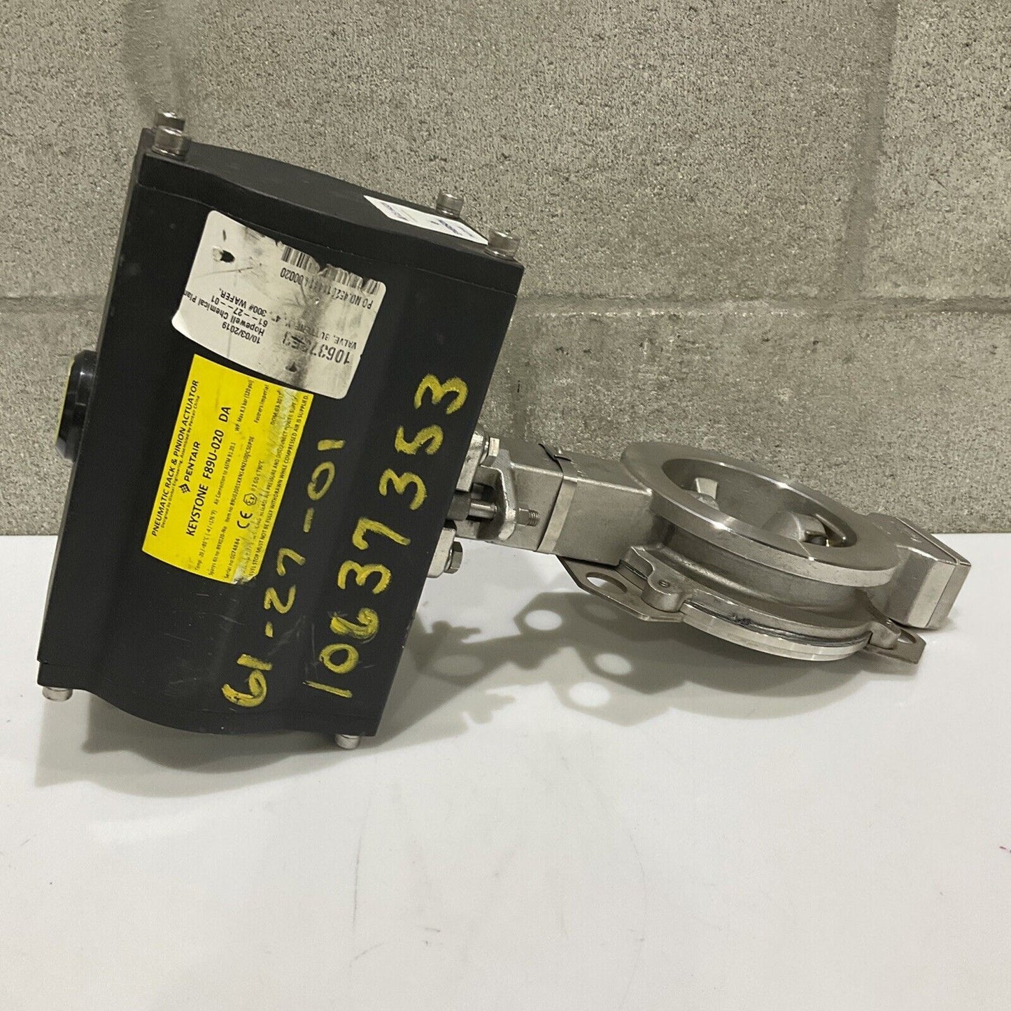 KEYSTONE K-LOK 36-37 4" BUTTERFLY VALVE 1000008573 / F98U-020 ACUTUATOR 678