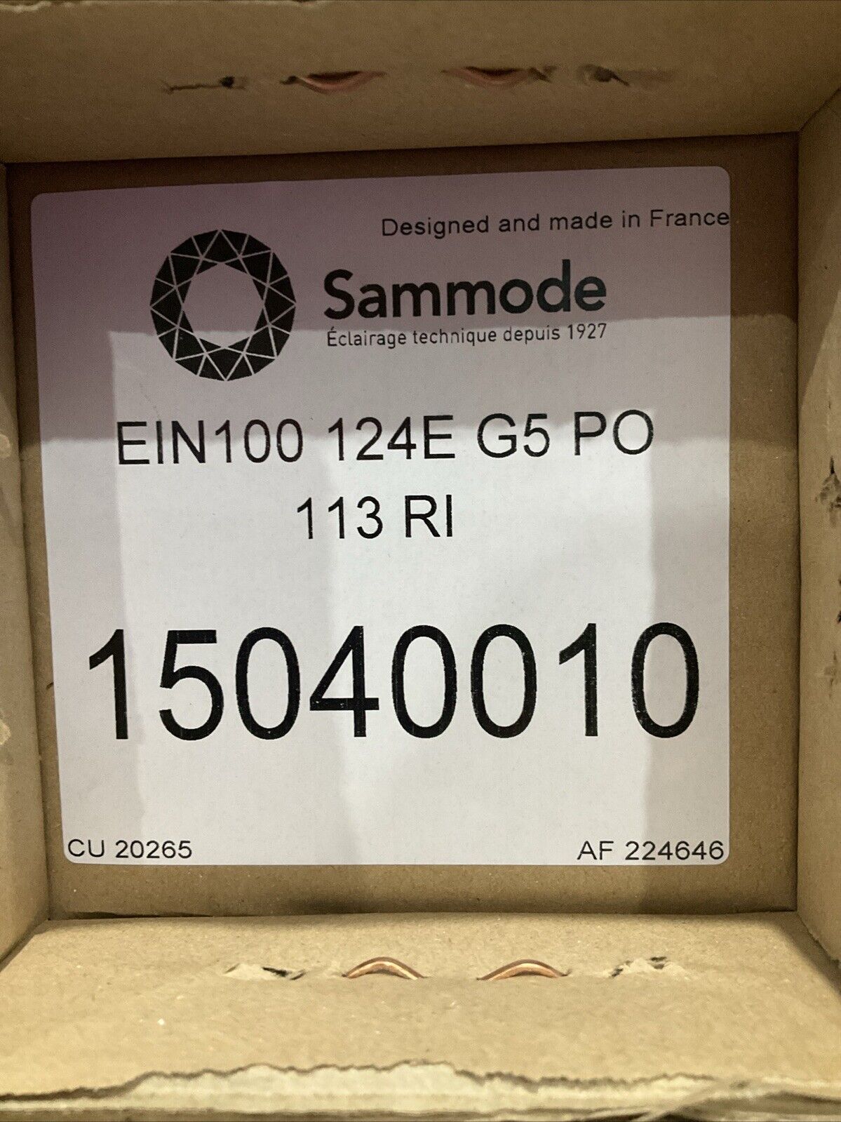 SAMMODE 15040010 EIN100 124E G5 PO 113 RI LAMP FIXTURE 230V 50HZ C2H