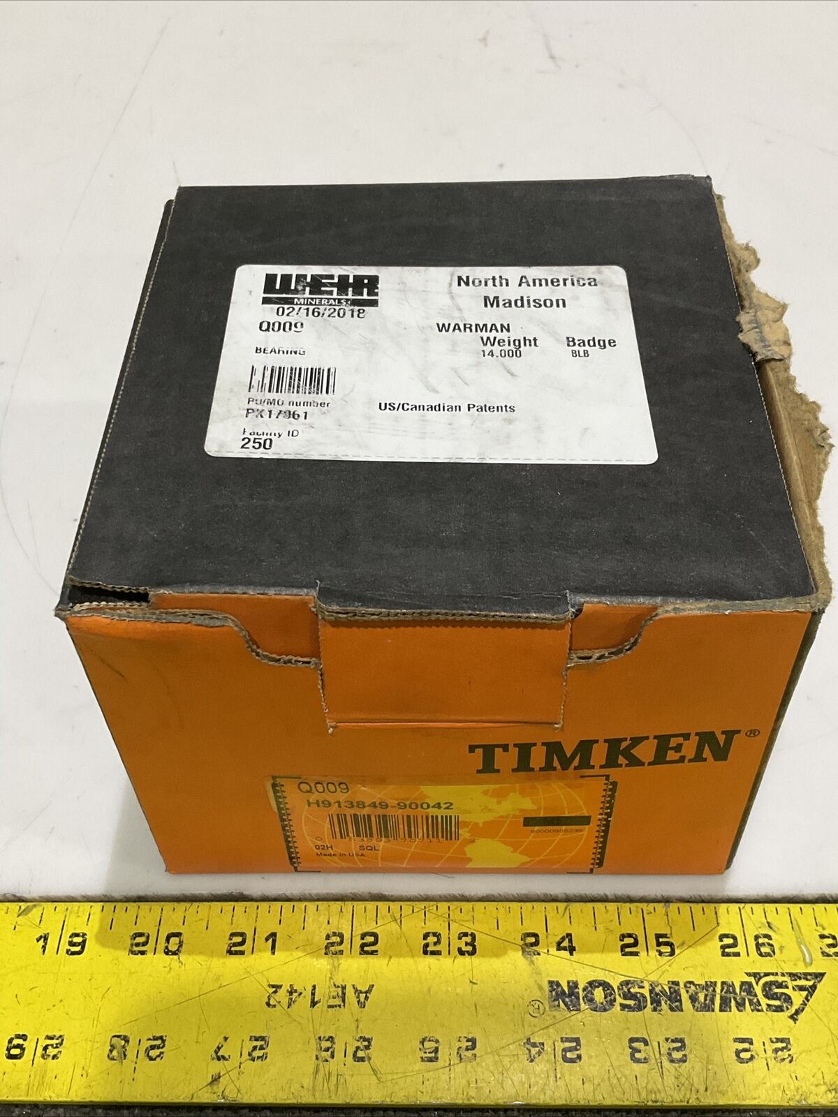 TIMKEN H913849-90042 Q009 TAPERED ROLLER BEARING ASSEMBLY 476