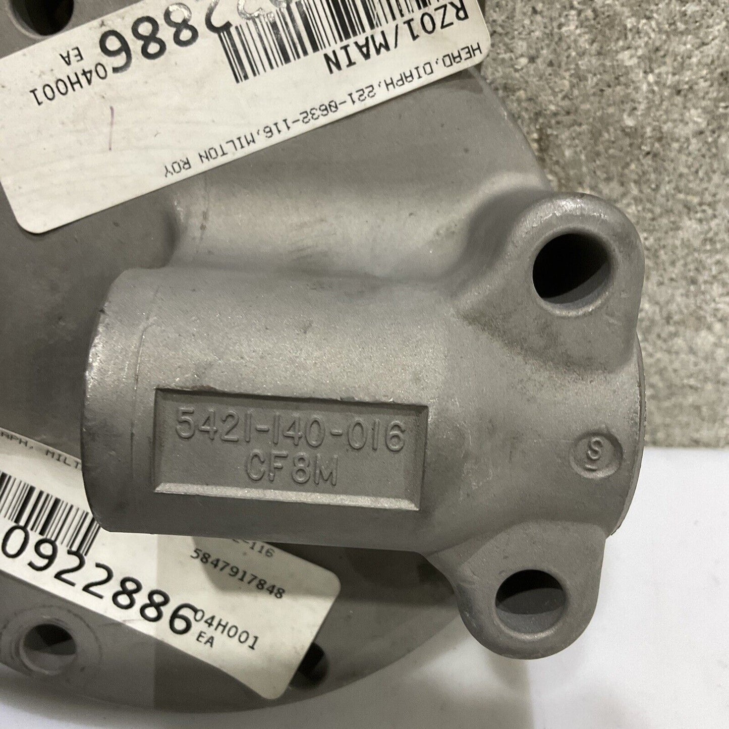 MILTON ROY 5421-140-016 CF8M 221-0632-116 DIAPHRAGM HEAD 678