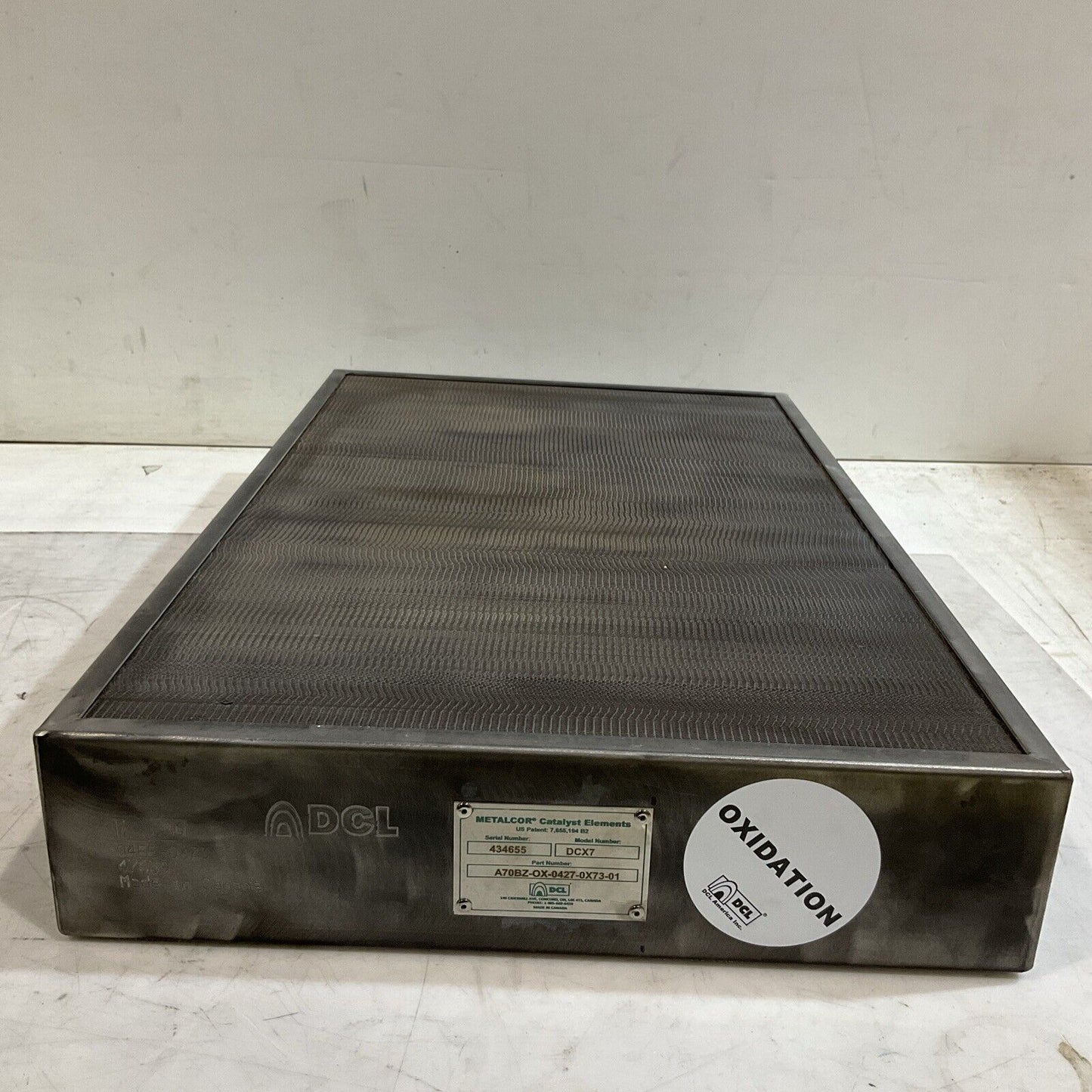 METALCOR DCL A70BZ-OX—0427-OX73-01 OXIDATION CATALYST ELEMENT DCX7 ASSEMBLY  K9S