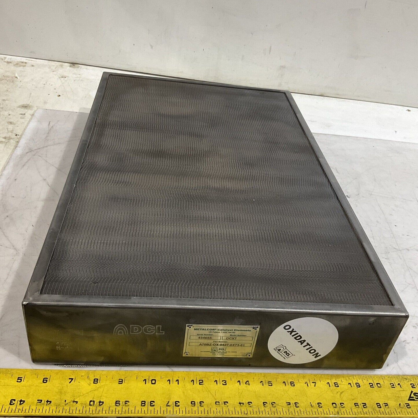 METALCOR DCL A70BZ-OX—0427-OX73-01 OXIDATION CATALYST ELEMENT DCX7 ASSEMBLY  K9S