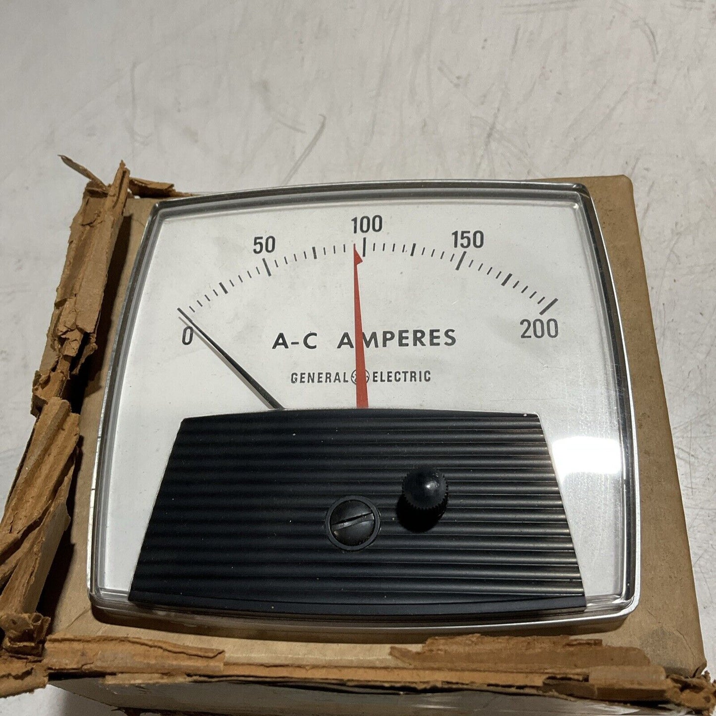 GE GENERAL  ELECTRIC  50-195414LSRL  SERIES 195 A-C AMPERES  0-200AMPS  A.C  U3S
