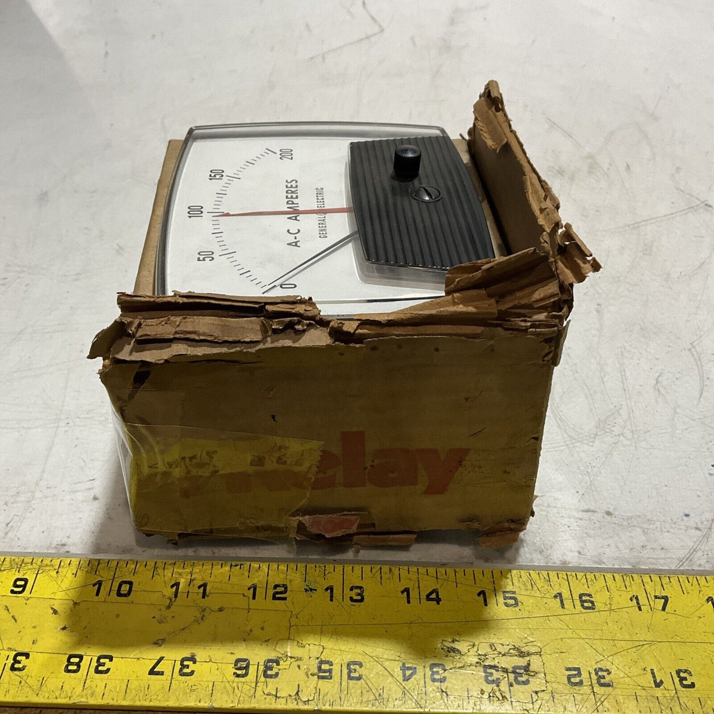 GE GENERAL  ELECTRIC  50-195414LSRL  SERIES 195 A-C AMPERES  0-200AMPS  A.C  U3S