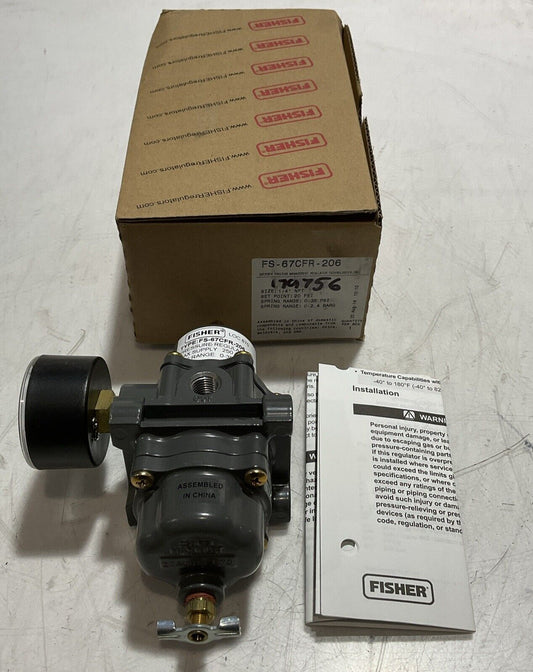 FISHER  FS-67CFR-206  AIR FILTER-REGULATOR SIZE 1/4NPT  IN THREAD K9S